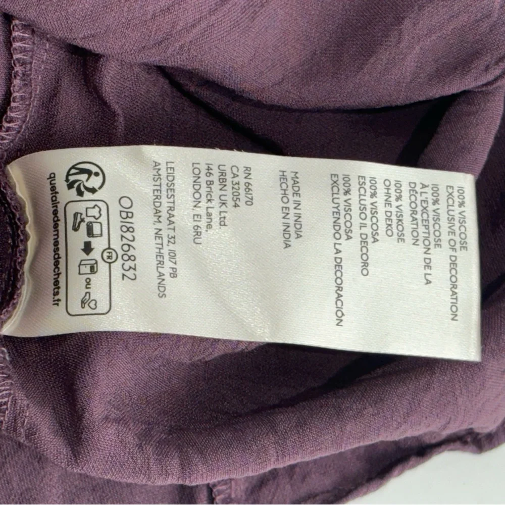 Free People smoked long sleeve mock top purple grape size L